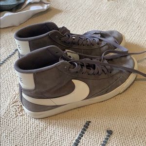 Gunmetal grey Nike high-tops